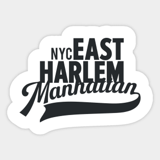 East Harlem Manhattan Minimal Typo Art - T-Shirt & Apparel Design Sticker